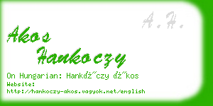 akos hankoczy business card